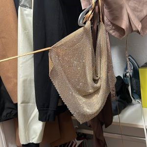 Gold rhinestone shirt